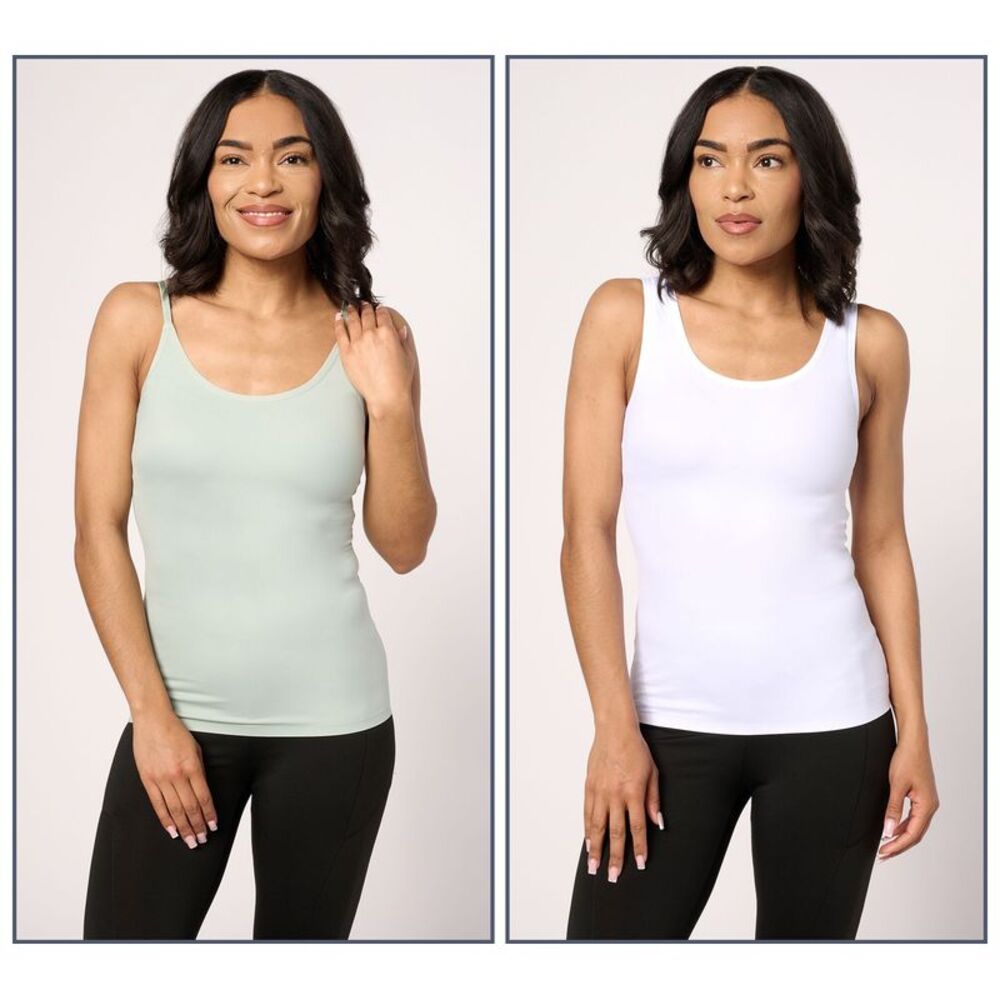 Anybody Women's Shaper Sz XL Intimates Smoothing Tank & Cami Brght Wht